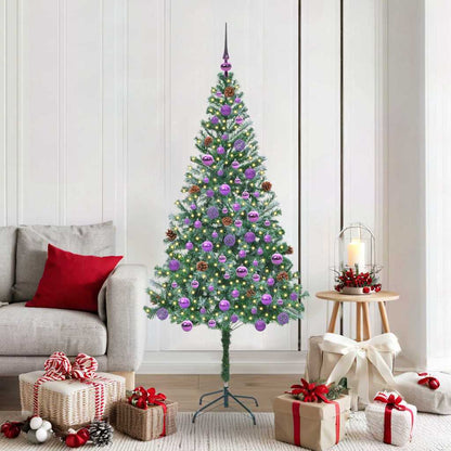 vidaXL Artificial Christmas Tree with Stand Green 180 cm PVC and Steel - 49742