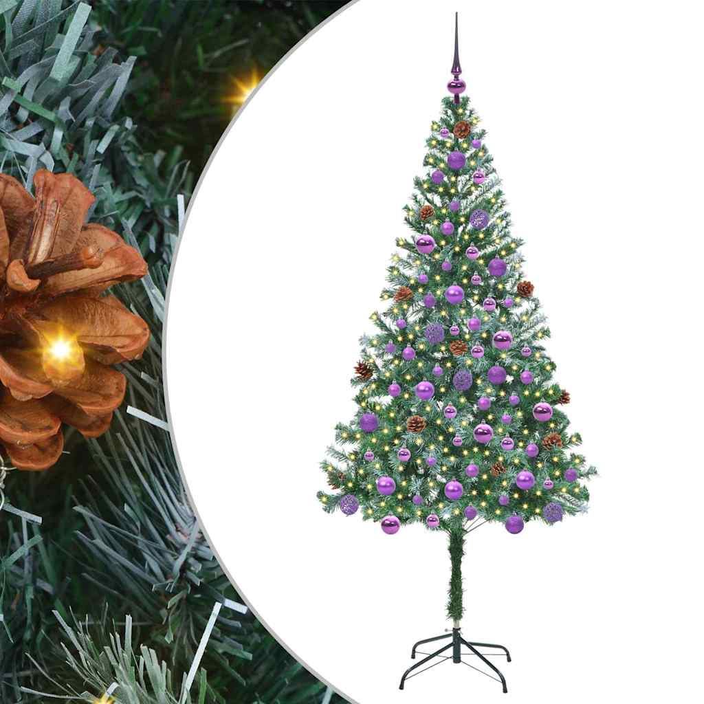 vidaXL Artificial Christmas Tree with Stand Green 180 cm PVC and Steel - 49742