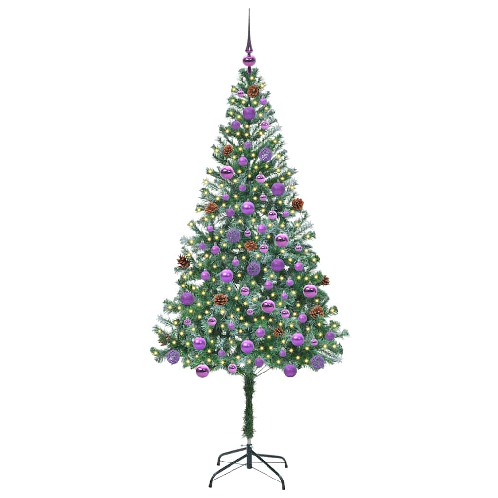 vidaXL Artificial Christmas Tree with Stand Green 180 cm PVC and Steel - 49742