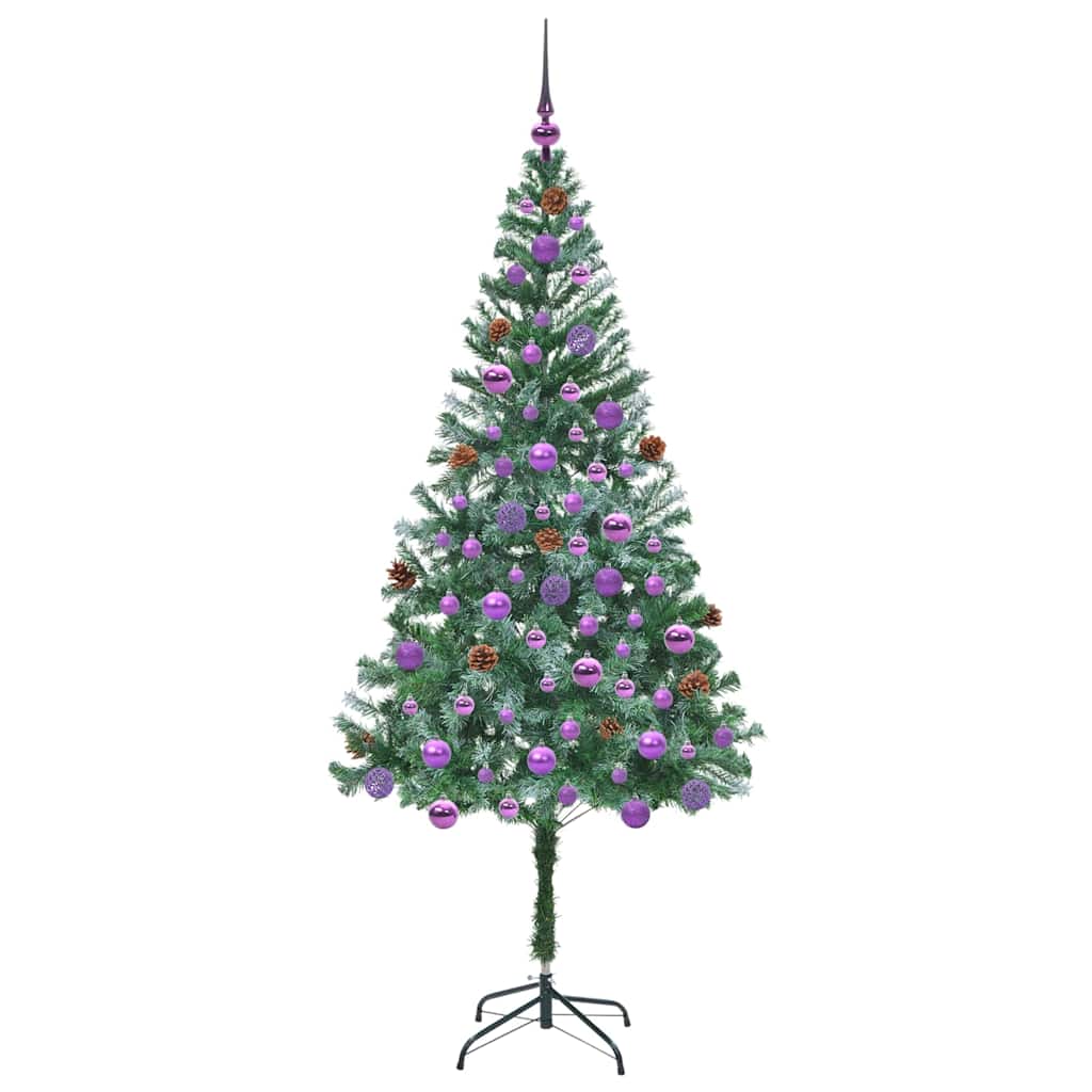 vidaXL Artificial Christmas Tree with Stand Green 180 cm PVC and Steel - 49742