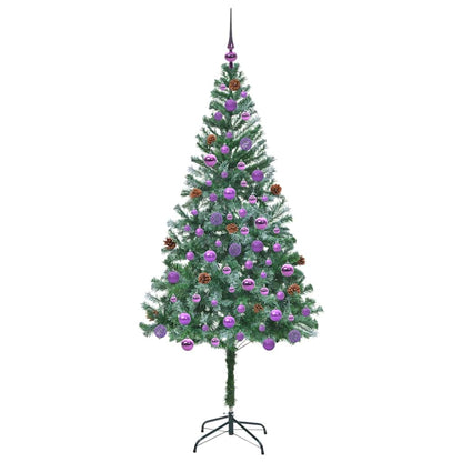 vidaXL Artificial Christmas Tree with Stand Green 180 cm PVC and Steel - 49742