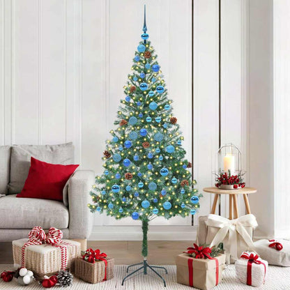 vidaXL Artificial Christmas Tree with Stand Green 180 cm PVC and Steel - 49743