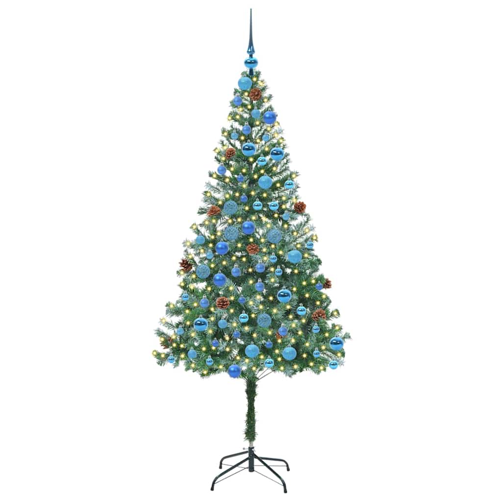 vidaXL Artificial Christmas Tree with Stand Green 180 cm PVC and Steel - 49743