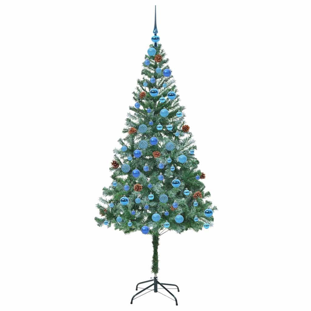 vidaXL Artificial Christmas Tree with Stand Green 180 cm PVC and Steel - 49743