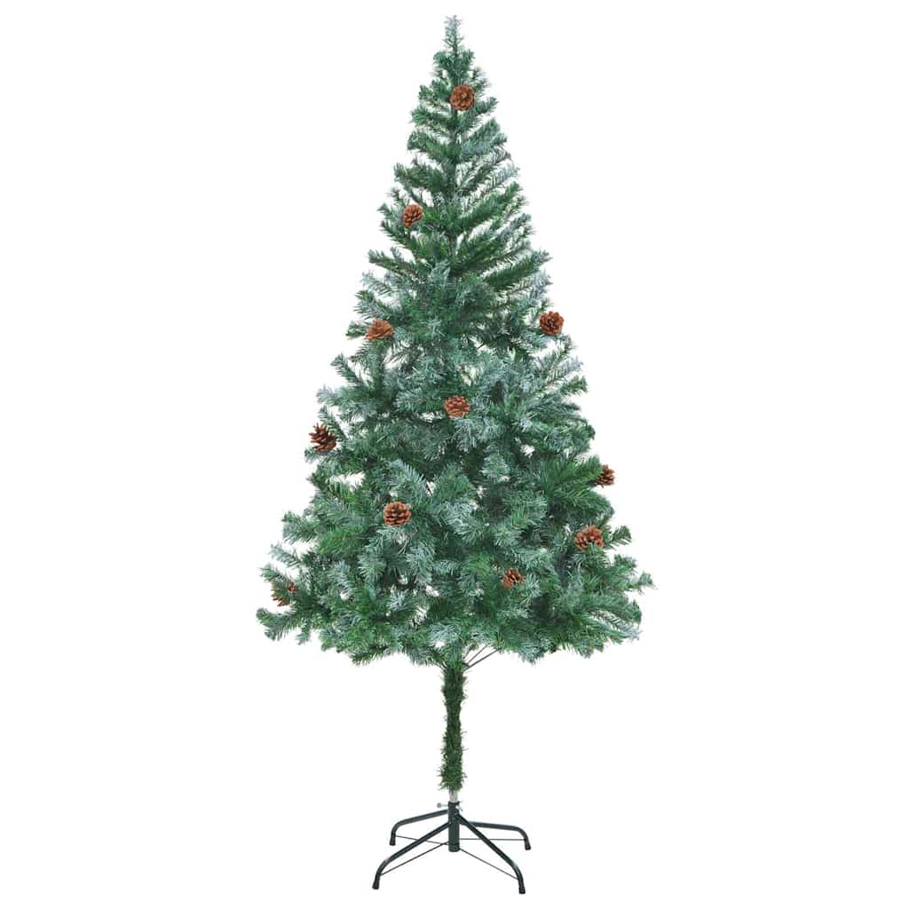 vidaXL Artificial Christmas Tree with Stand Green 180 cm PVC and Steel - 49743