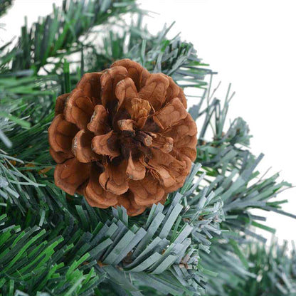 vidaXL Artificial Christmas Tree with Stand Green 210 cm PVC and Steel