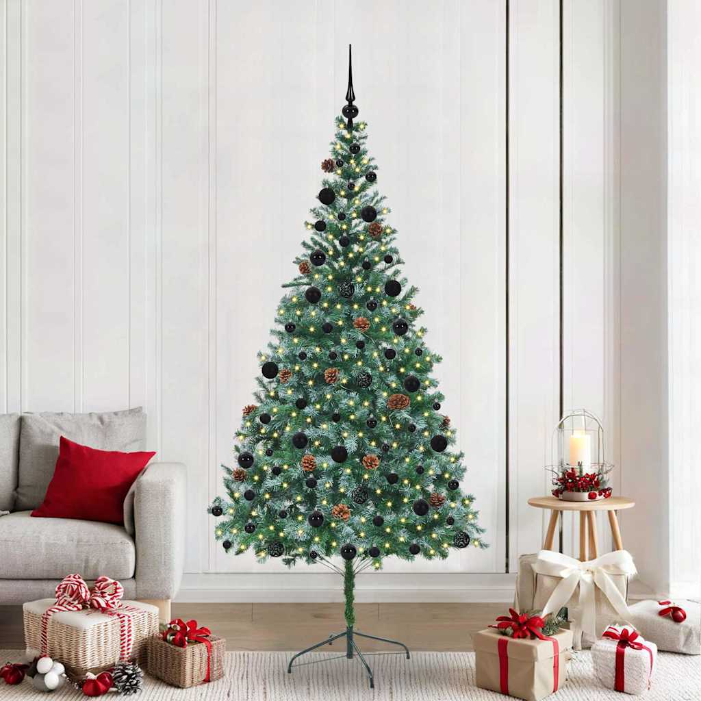 vidaXL Artificial Christmas Tree with Stand Green 210 cm PVC and Steel