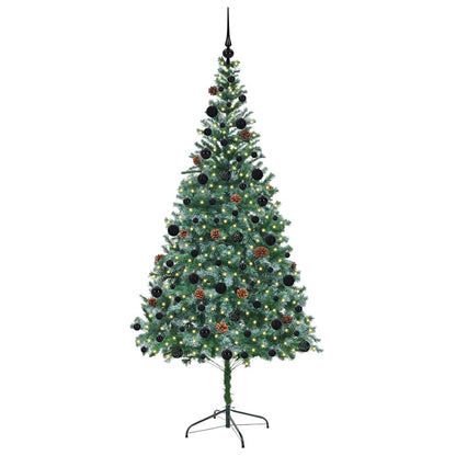 vidaXL Artificial Christmas Tree with Stand Green 210 cm PVC and Steel