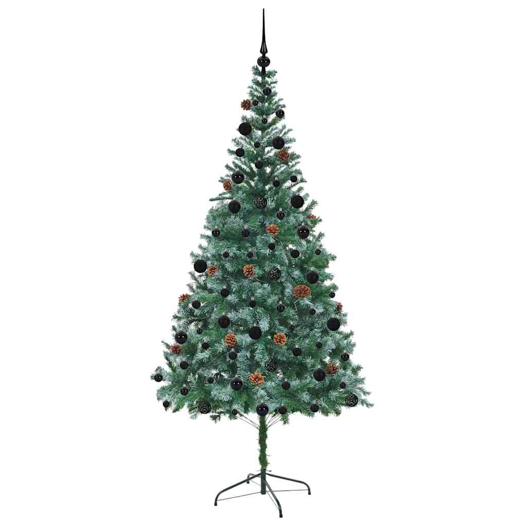 vidaXL Artificial Christmas Tree with Stand Green 210 cm PVC and Steel