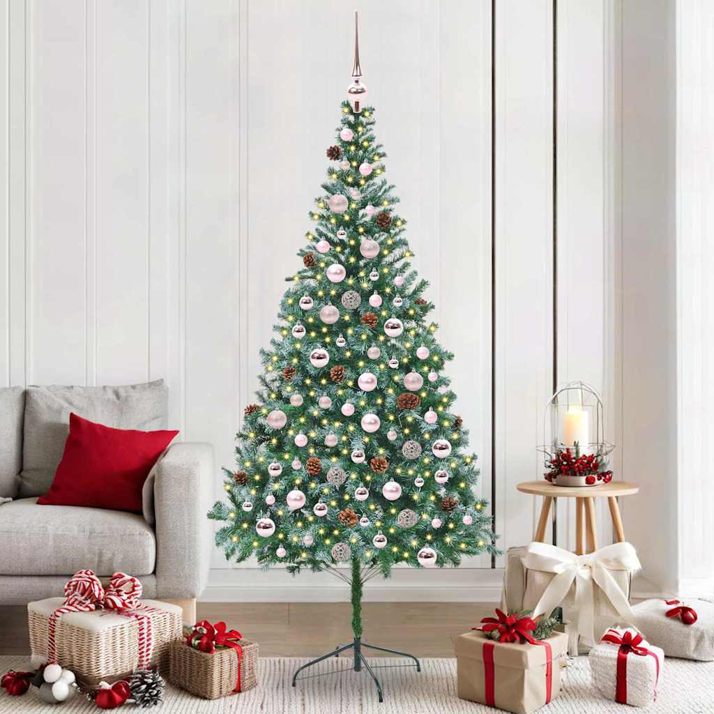 vidaXL Artificial Christmas Tree with Stand Green 210 cm PVC and Steel - 49749