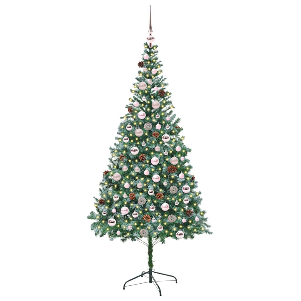 vidaXL Artificial Christmas Tree with Stand Green 210 cm PVC and Steel - 49749