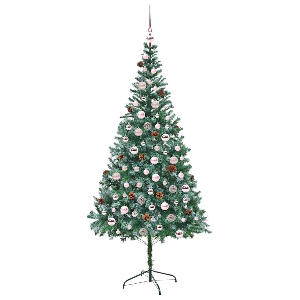 vidaXL Artificial Christmas Tree with Stand Green 210 cm PVC and Steel - 49749