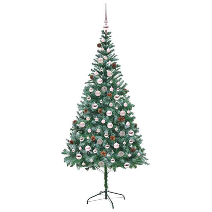vidaXL Artificial Christmas Tree with Stand Green 210 cm PVC and Steel - 49749