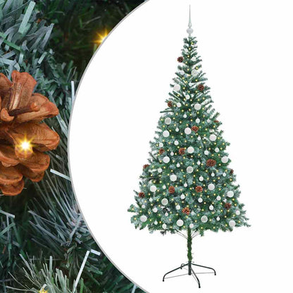 vidaXL Artificial Christmas Tree with Stand Green 210 cm PVC and Steel - 49760