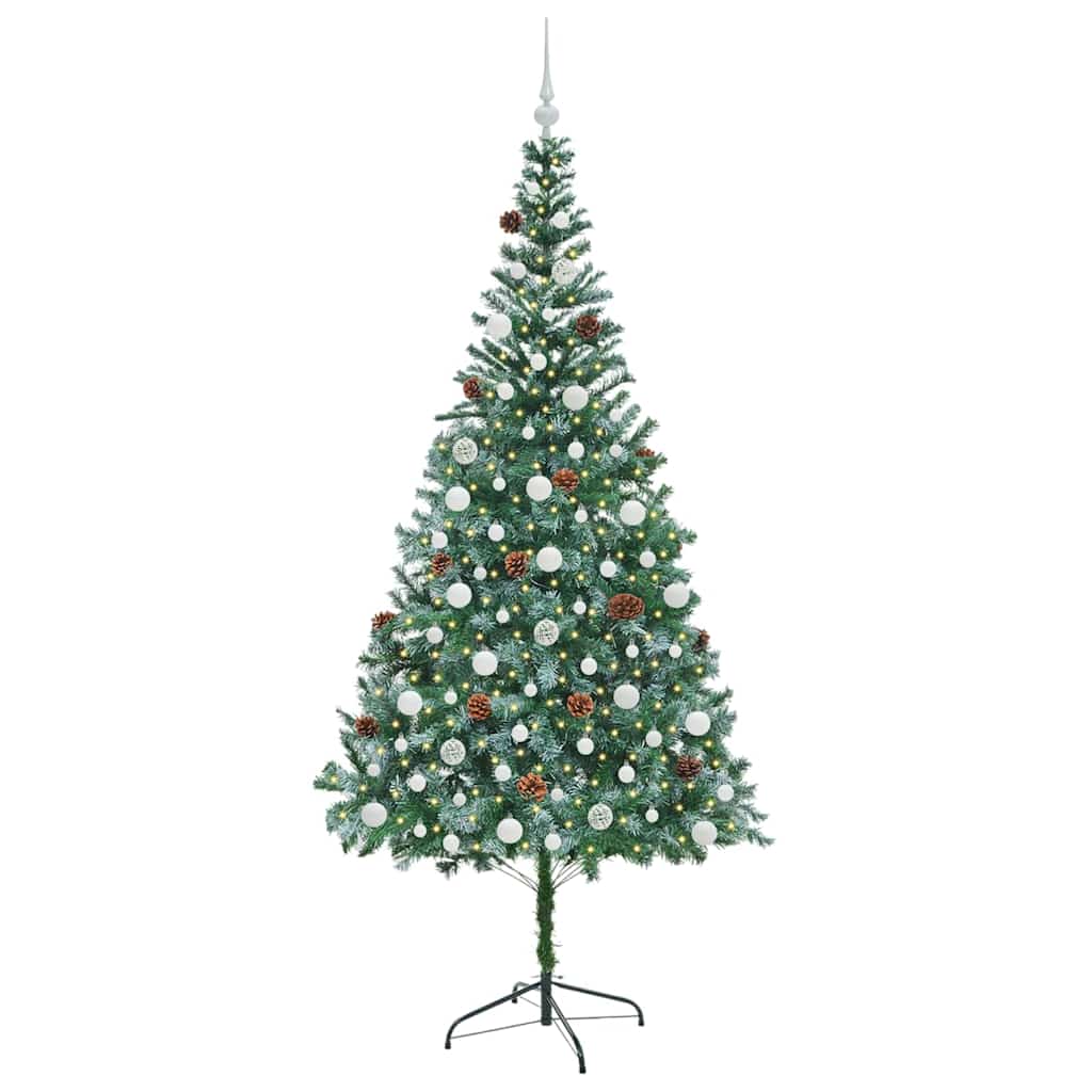 vidaXL Artificial Christmas Tree with Stand Green 210 cm PVC and Steel - 49760
