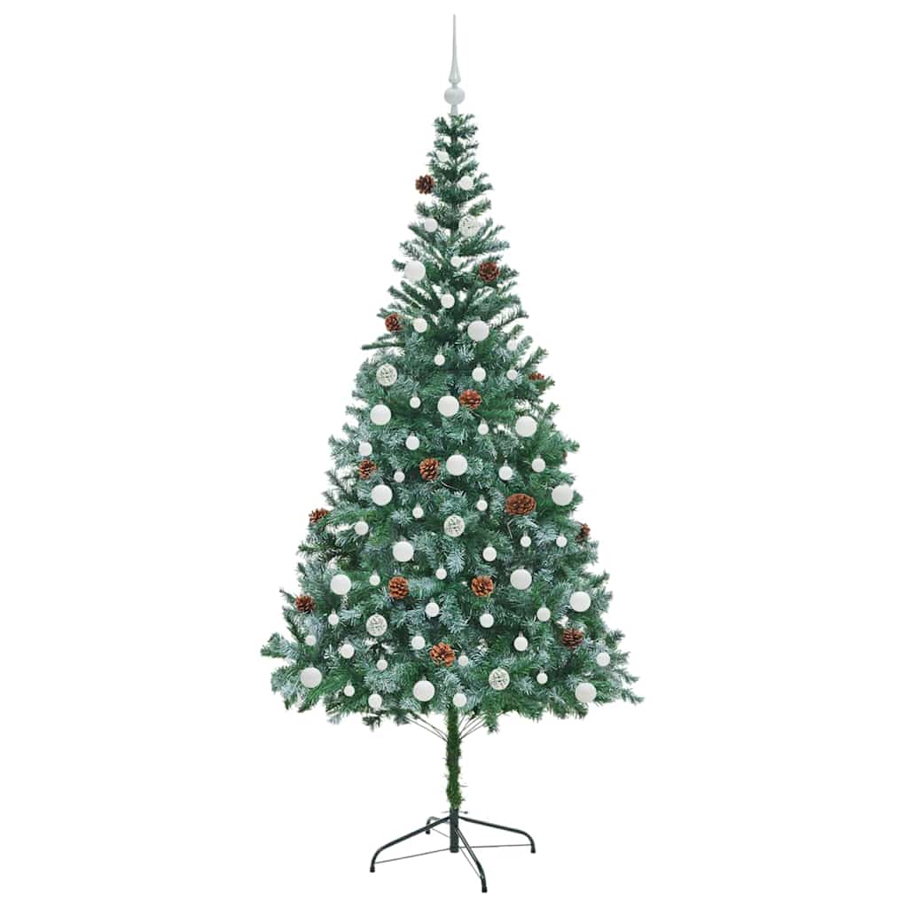 vidaXL Artificial Christmas Tree with Stand Green 210 cm PVC and Steel - 49760