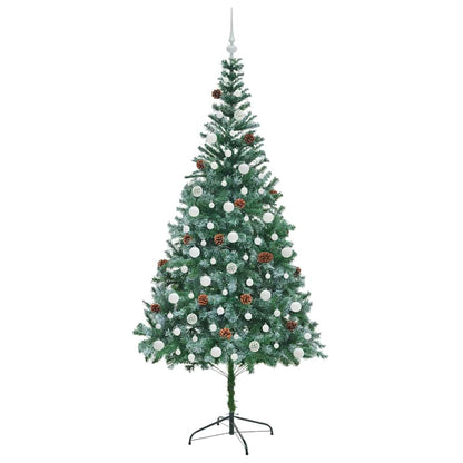vidaXL Artificial Christmas Tree with Stand Green 210 cm PVC and Steel - 49760