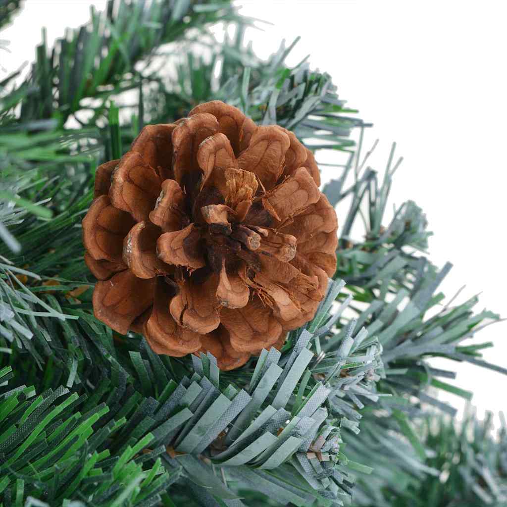 vidaXL Artificial Christmas Tree with Stand Green 210 cm PVC and Steel - 49767