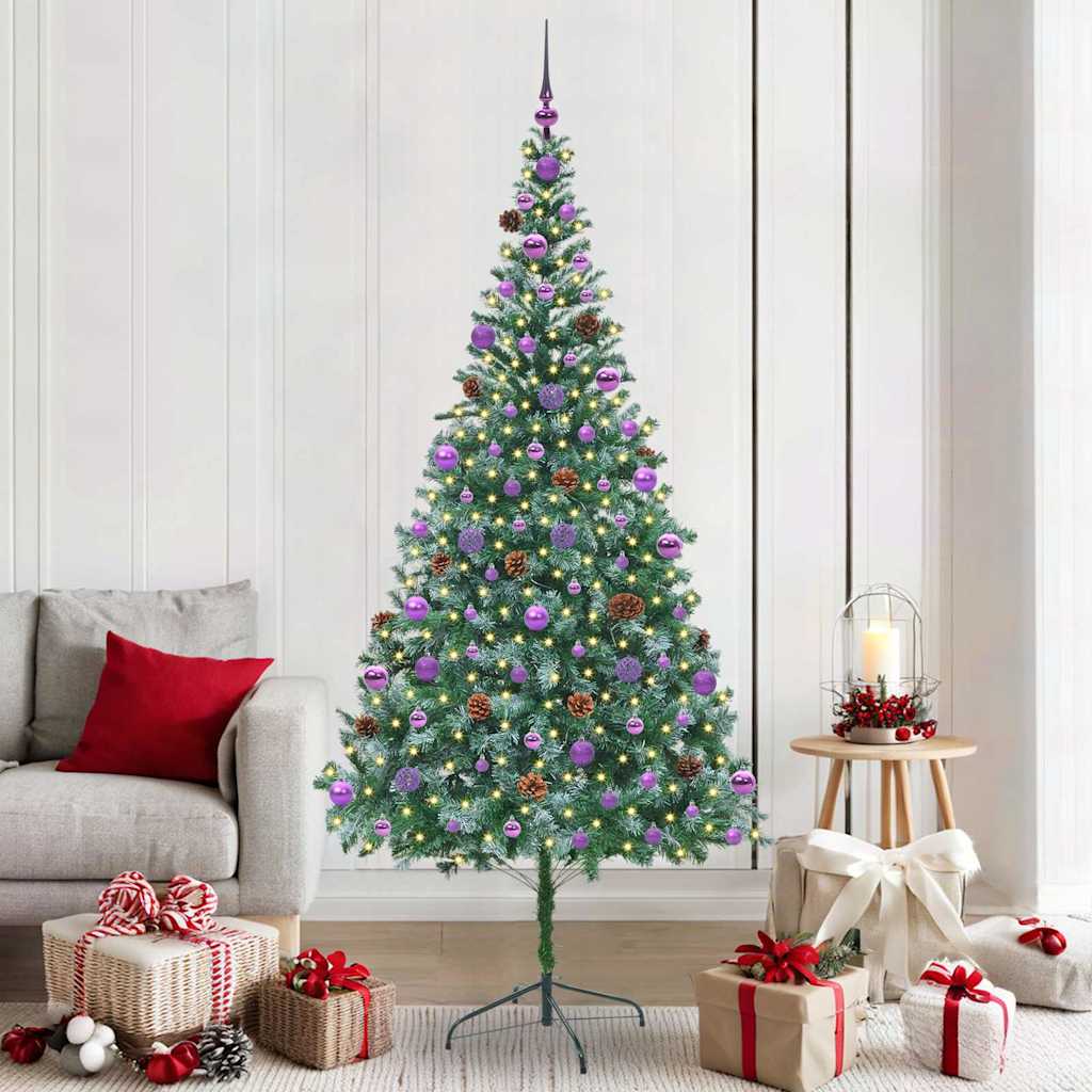 vidaXL Artificial Christmas Tree with Stand Green 210 cm PVC and Steel - 49767