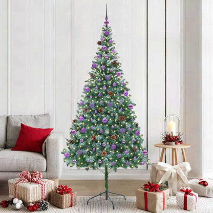 vidaXL Artificial Christmas Tree with Stand Green 210 cm PVC and Steel - 49767