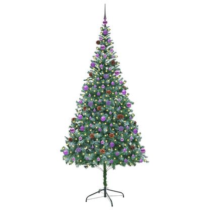 vidaXL Artificial Christmas Tree with Stand Green 210 cm PVC and Steel - 49767