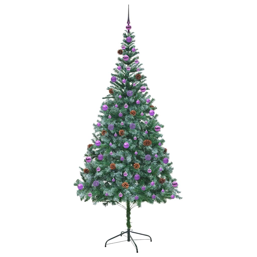 vidaXL Artificial Christmas Tree with Stand Green 210 cm PVC and Steel - 49767