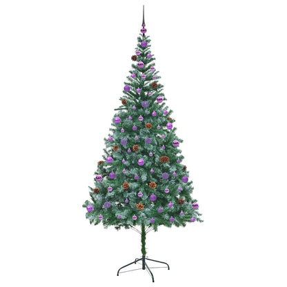 vidaXL Artificial Christmas Tree with Stand Green 210 cm PVC and Steel - 49767