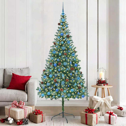 vidaXL Artificial Christmas Tree with Stand Green 210 cm PVC and Steel - 49776