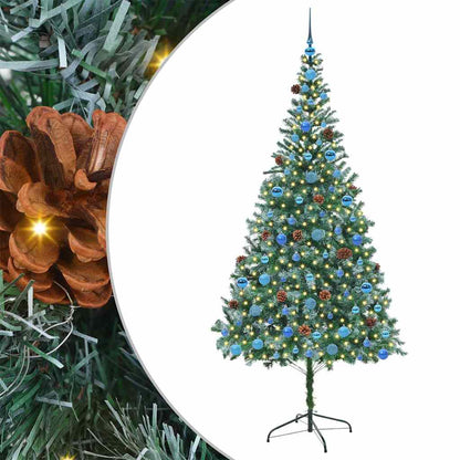 vidaXL Artificial Christmas Tree with Stand Green 210 cm PVC and Steel - 49776