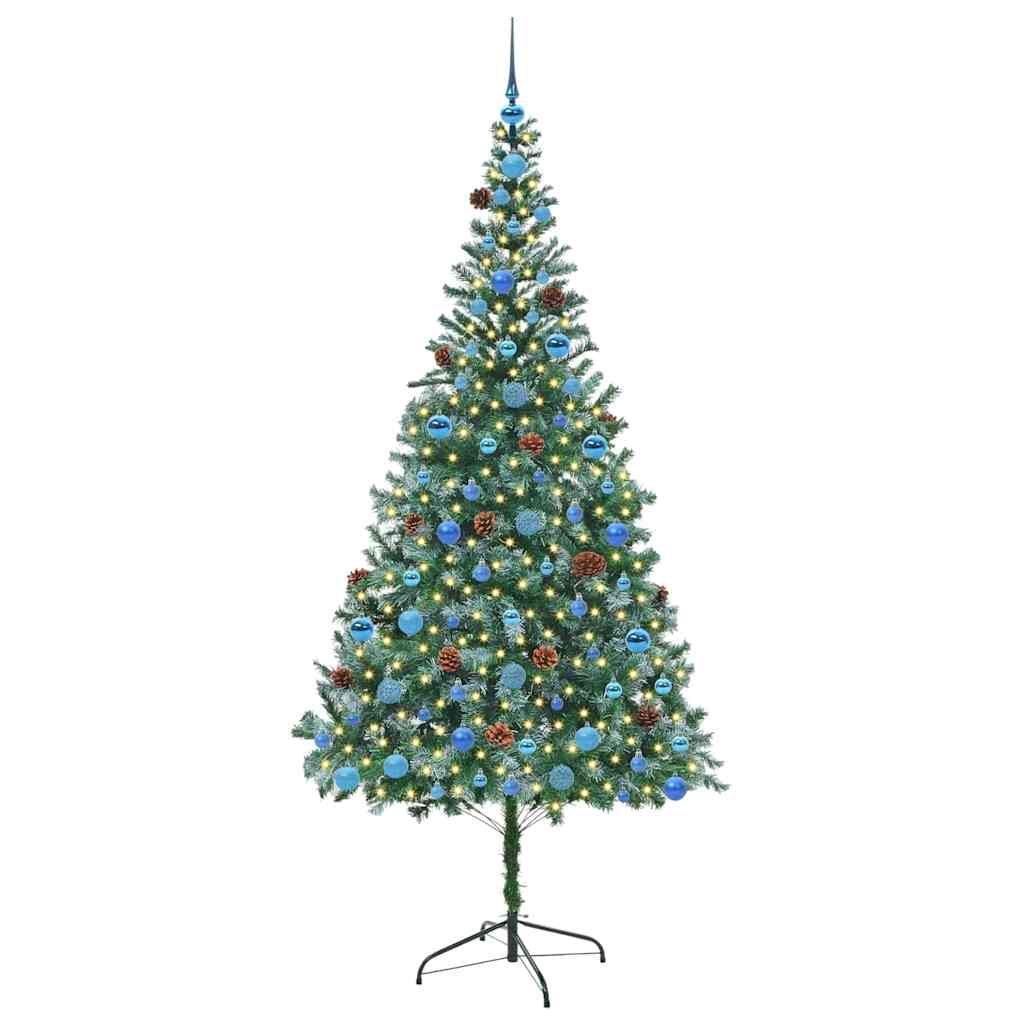 vidaXL Artificial Christmas Tree with Stand Green 210 cm PVC and Steel - 49776
