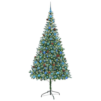 vidaXL Artificial Christmas Tree with Stand Green 210 cm PVC and Steel - 49776