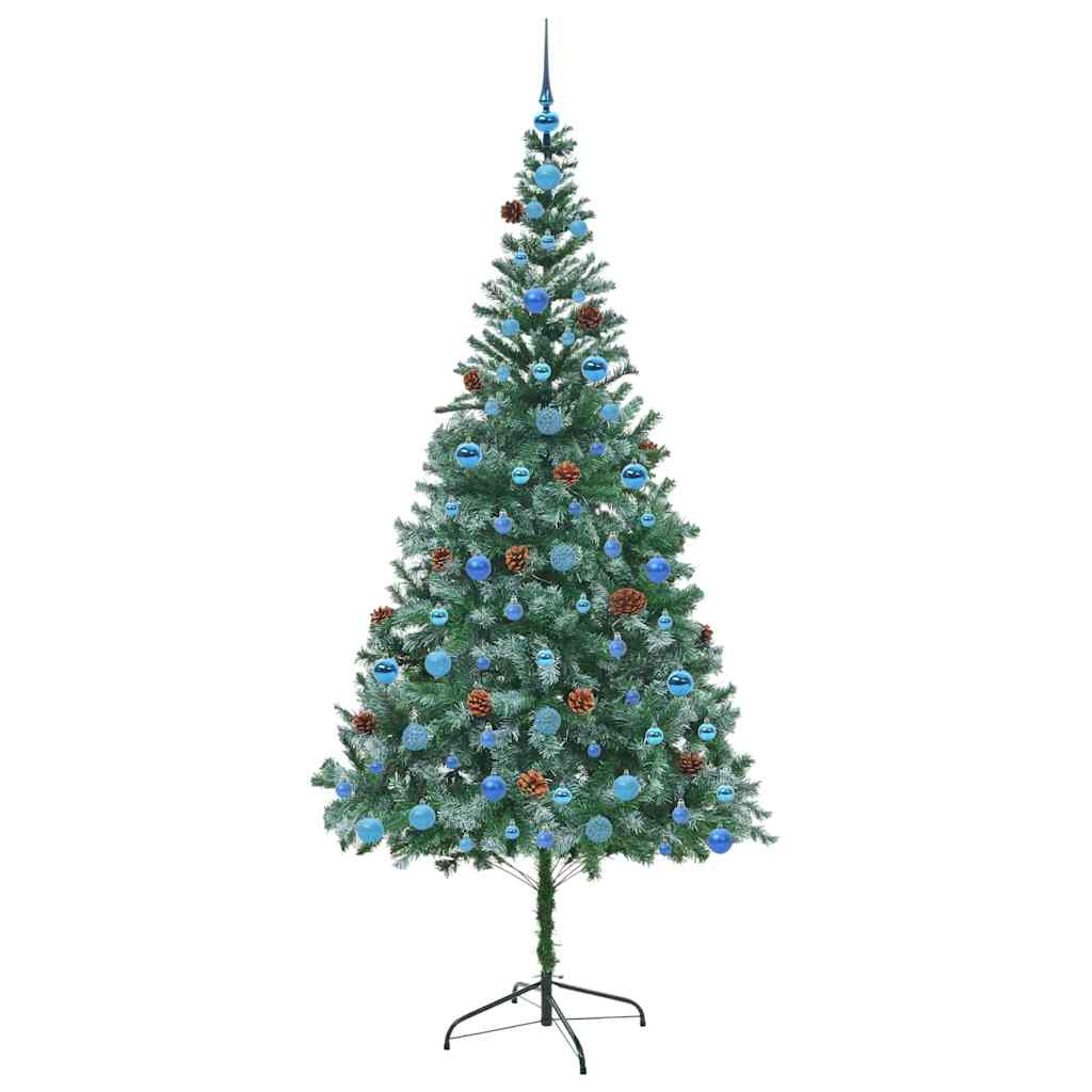 vidaXL Artificial Christmas Tree with Stand Green 210 cm PVC and Steel - 49776