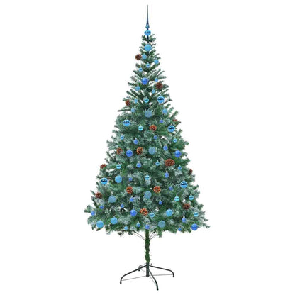 vidaXL Artificial Christmas Tree with Stand Green 210 cm PVC and Steel - 49776