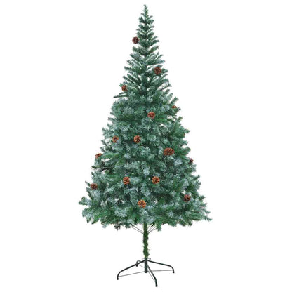 vidaXL Artificial Christmas Tree with Stand Green 210 cm PVC and Steel - 49776