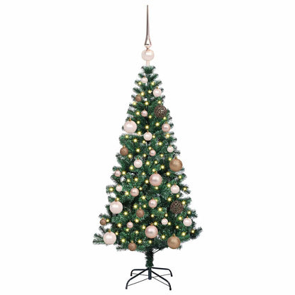 vidaXL Artificial Pre-lit Christmas Tree Green 120 cm PVC and Metal - 49778