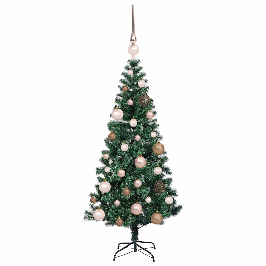 vidaXL Artificial Pre-lit Christmas Tree Green 120 cm PVC and Metal - 49778