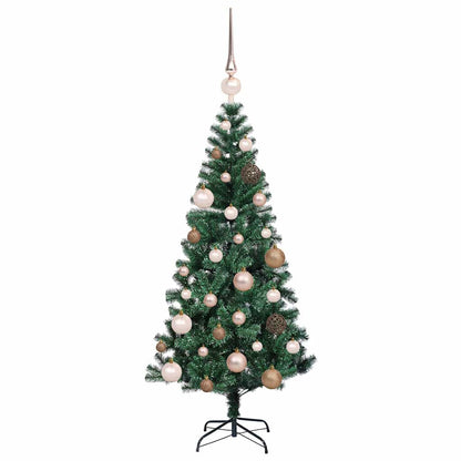 vidaXL Artificial Pre-lit Christmas Tree Green 120 cm PVC and Metal - 49778