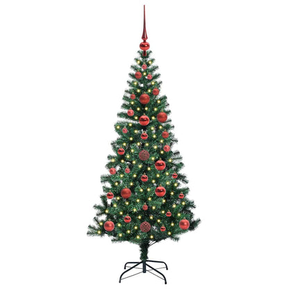 vidaXL Artificial Pre-lit Christmas Tree Green 120 cm PVC and Metal - 49780