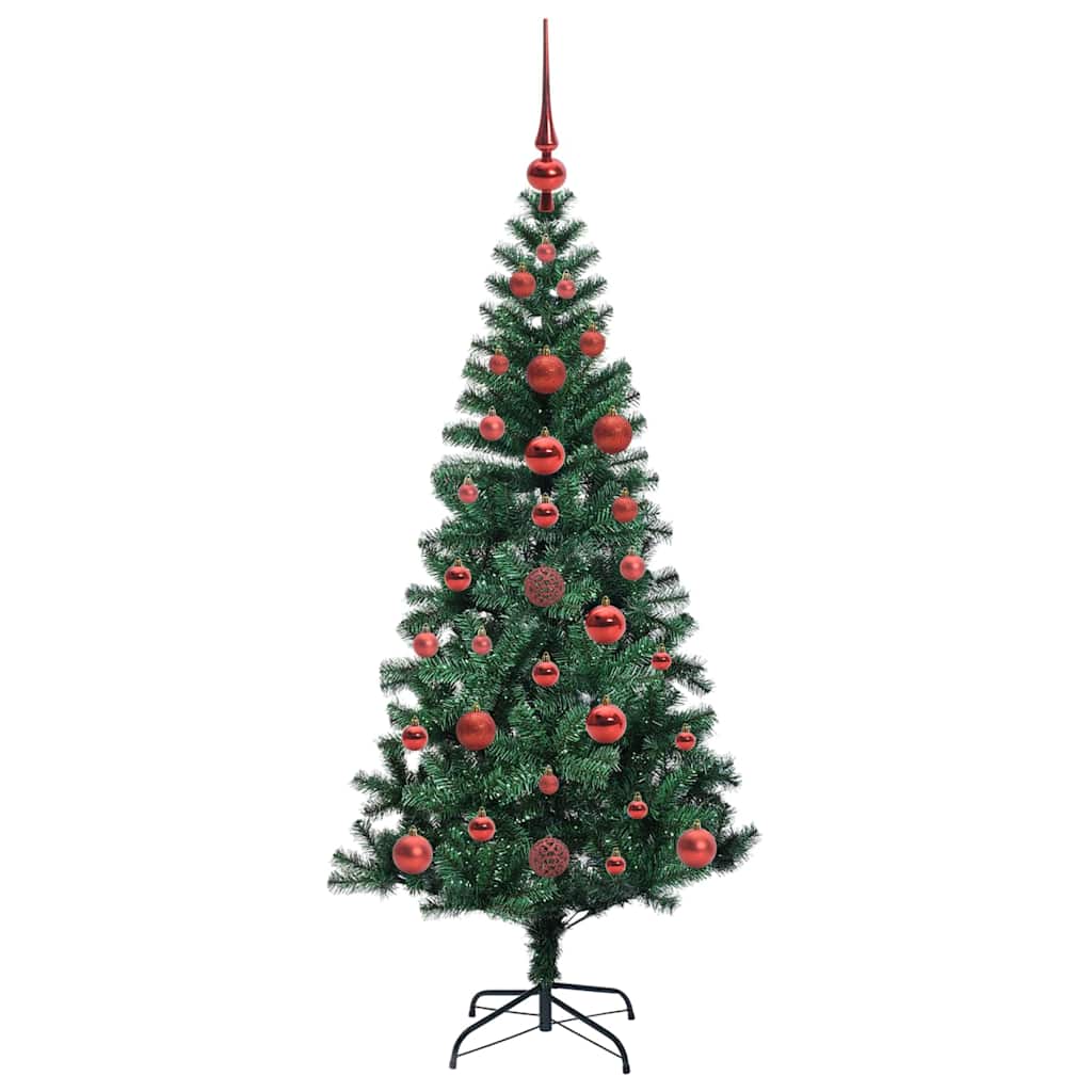 vidaXL Artificial Pre-lit Christmas Tree Green 120 cm PVC and Metal - 49780