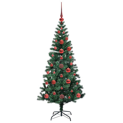 vidaXL Artificial Pre-lit Christmas Tree Green 120 cm PVC and Metal - 49780