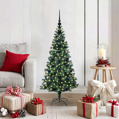vidaXL Artificial Pre-lit Christmas Tree Green 120 cm PVC and Metal - 49781