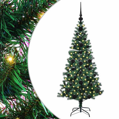 vidaXL Artificial Pre-lit Christmas Tree Green 120 cm PVC and Metal - 49781