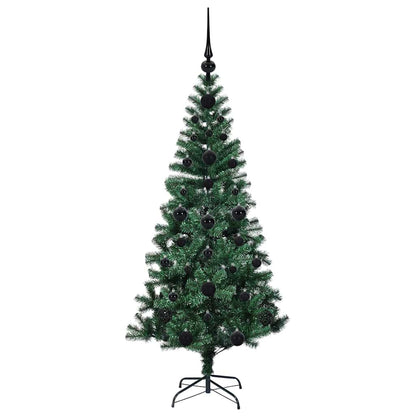 vidaXL Artificial Pre-lit Christmas Tree Green 120 cm PVC and Metal - 49781