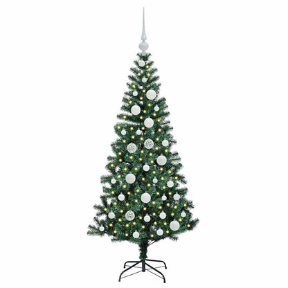 vidaXL Artificial Pre-lit Christmas Tree Green 120 cm PVC and Metal - 49797