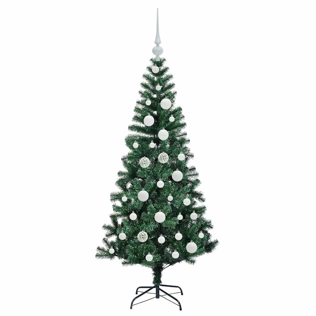 vidaXL Artificial Pre-lit Christmas Tree Green 120 cm PVC and Metal - 49797