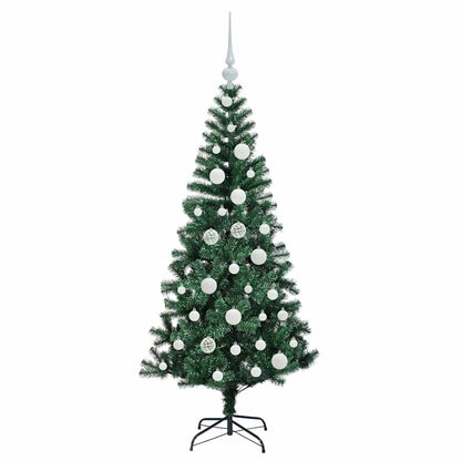 vidaXL Artificial Pre-lit Christmas Tree Green 120 cm PVC and Metal - 49797