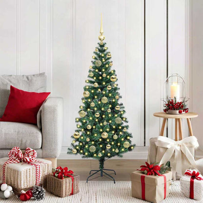 vidaXL Artificial Pre-lit Christmas Tree Green 120 cm PVC and Metal - 49802