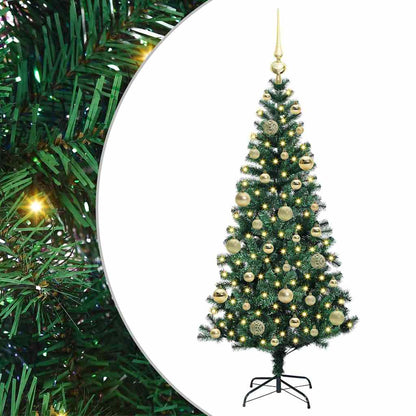 vidaXL Artificial Pre-lit Christmas Tree Green 120 cm PVC and Metal - 49802