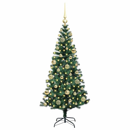 vidaXL Artificial Pre-lit Christmas Tree Green 120 cm PVC and Metal - 49802