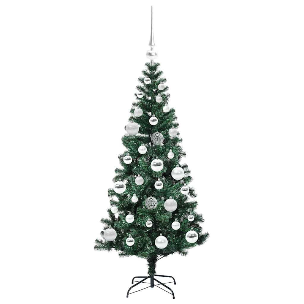 vidaXL Artificial Pre-lit Christmas Tree Green 120 cm PVC and Metal - 49804